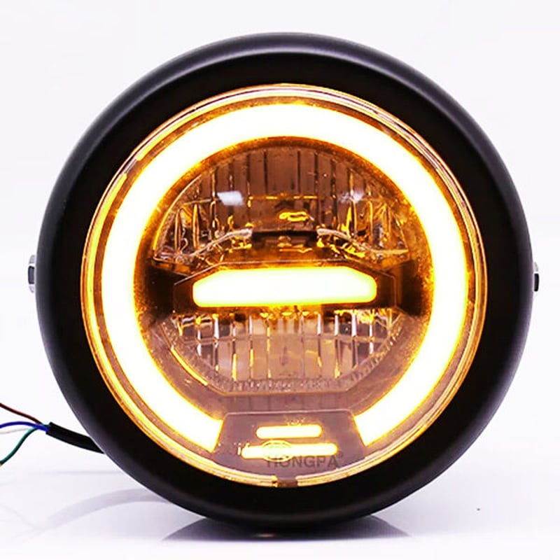 イエロー イカリング エンジェルリング LEDヘッドライト ケース一式