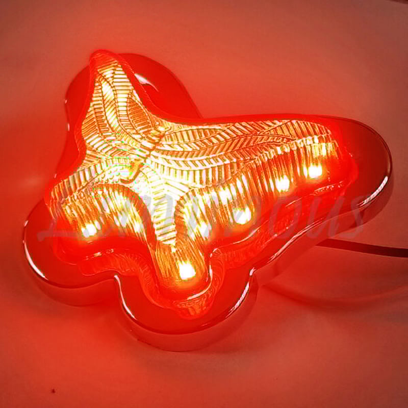 蝶タイプ 赤 暴走ランプ ホタルランプ LEDマーカー | パーツ