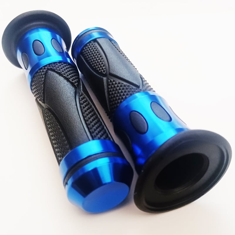 アルミ ハンドル ゴム ラバー グリップ 22.2mm バーエンド 一体型 左右