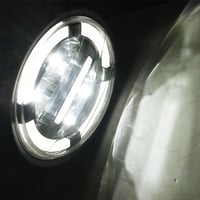 ホワイト イカリング エンジェルリング LEDヘッドライト ケース一式