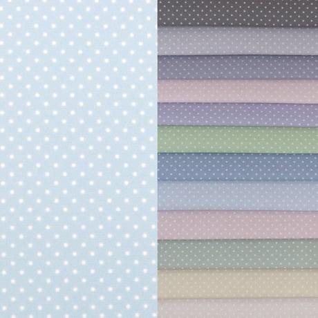 生地/くすみカラーシリーズ【水玉中/全12色】/サテン生地