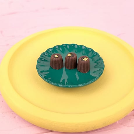 ミニチュア小物/くすみカラー丸皿（なみなみ）【5色展開】