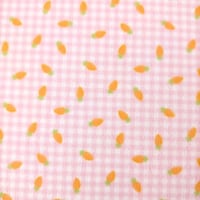 生地/にんじん（ピンク×ホワイト）/マイクロ起毛