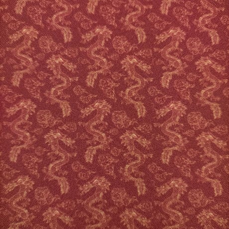 生地/チャイナ風（龍柄/赤系）/アムンゼン