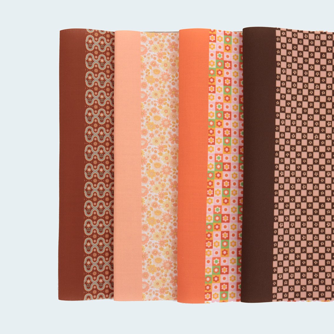 生地/レトロフラワー（キッチュ）柄W/Pローン | NUIGOTO