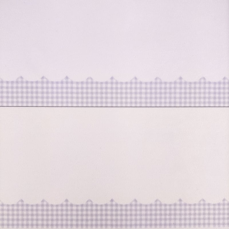 生地/なみなみチェック2段（ホワイト）/マイクロ起毛 | NUIGOTO