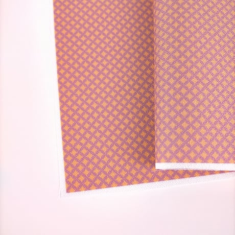 生地/七宝柄（紫×だいだい）/アムンゼン
