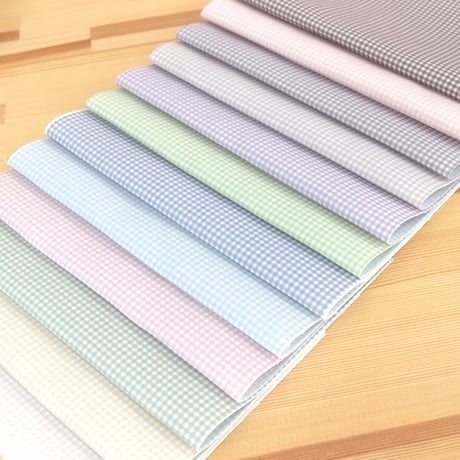 生地/くすみカラーシリーズ【チェック/全12色】/Eテンジク