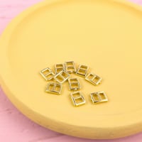 ツメつき風金属バックル6×5ｍｍ（ゴールド）