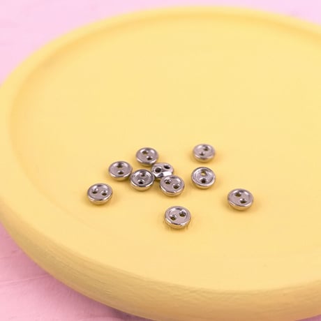 メッキボタン4ｍｍ（シルバー）
