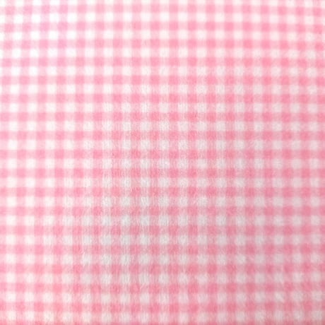 生地/ギンガムチェック（濃ピンク×ホワイト）/マイクロ起毛
