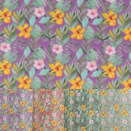 生地/アロハ柄（シック）【全4色】/Eテンジク