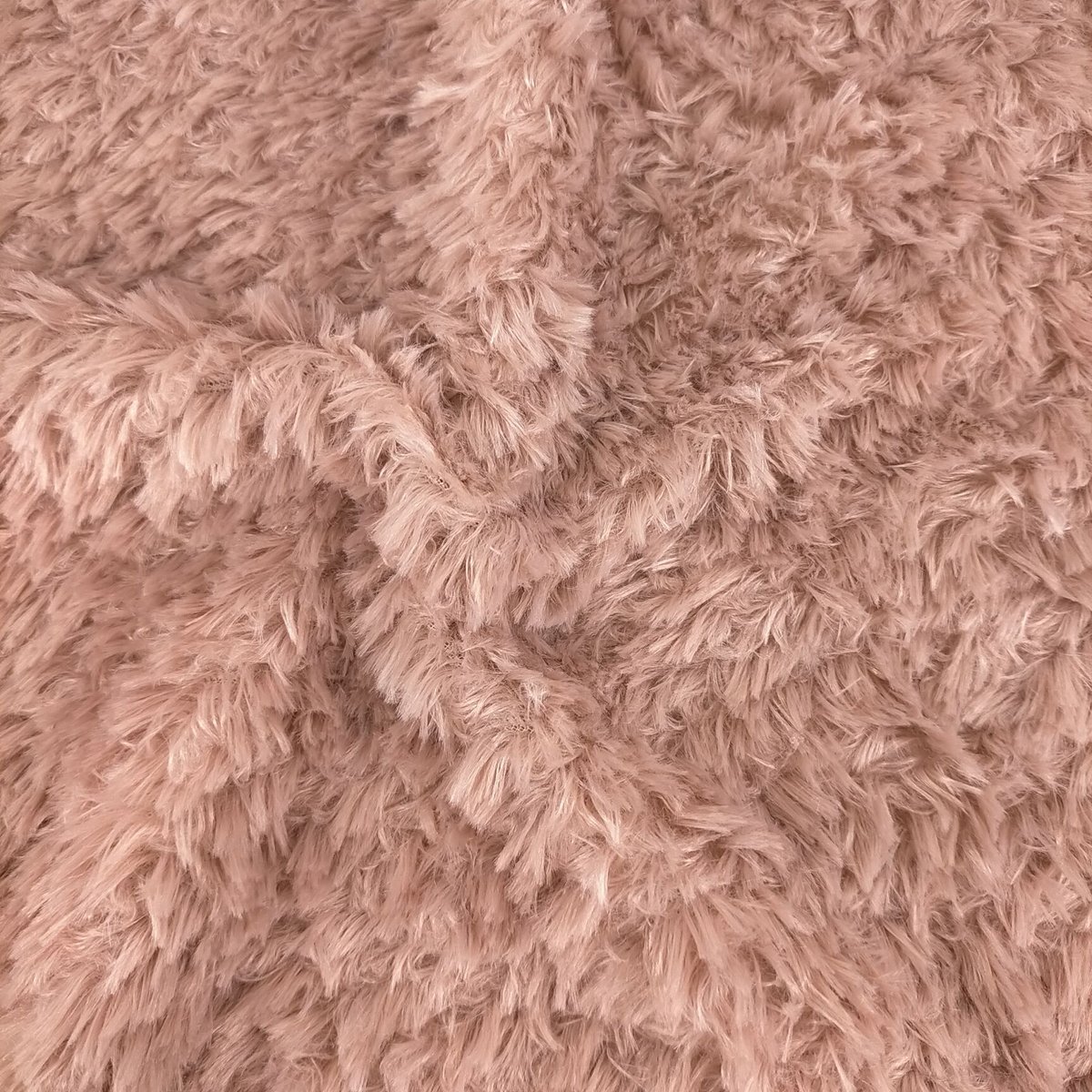 リアル　ブラウンファー生地 生地/ソフトテディファー（ピンクブラウン） | NUIGOTO