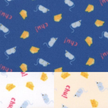 生地/ねずみ柄/Pブロード