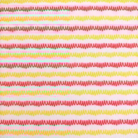 生地/ギザギザ（イエロー×レッド）/マイクロ起毛