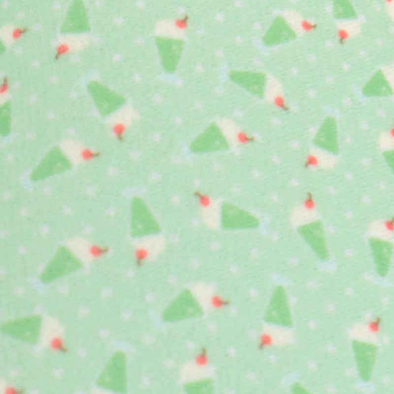 生地/クリームソーダ（メロンソーダ/ランダムモチーフ）柄/ぬい生地