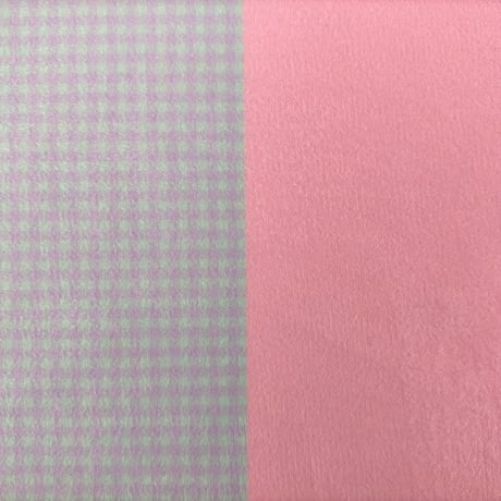生地/ギンガムチェックＷ（パープル×グリーン×ローズピンク）/マイクロ起毛