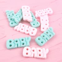 プラパーツ（BABY文字/ピンク×ライトブルー）