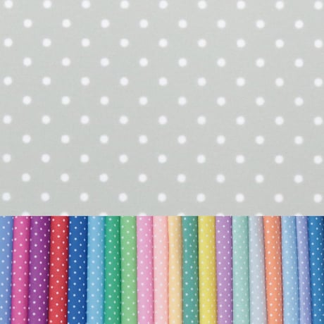 生地/ドット柄【水玉中/全28色】/Pローン