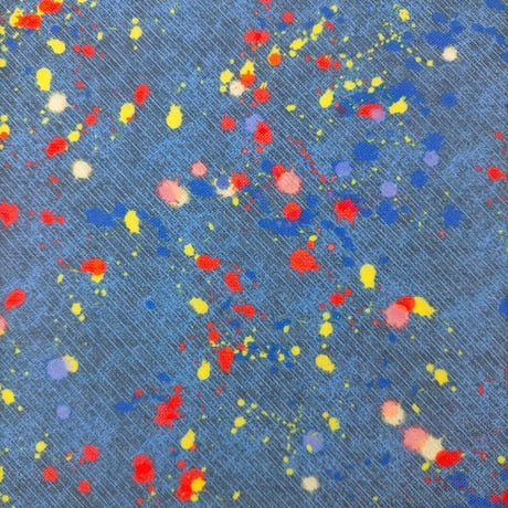 生地/デニム調プリント（ペイント小）/Eテンジク