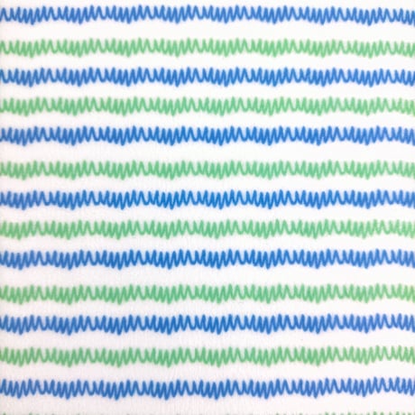生地/ギザギザ（グリーン×ブルー）/マイクロ起毛