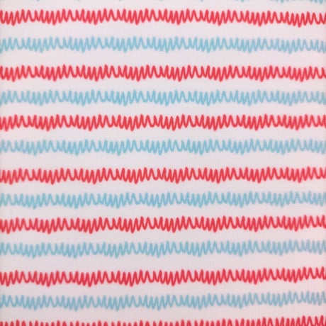生地/ギザギザ（ライトブルー×レッド）/Pローン