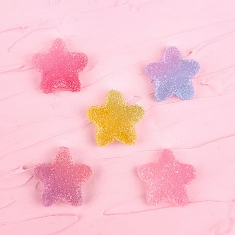 やわらか樹脂パーツ（シュガーグミ大/星）【5色展開】