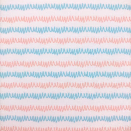 生地/ギザギザ（ピンク×ライトブルー）/Pローン