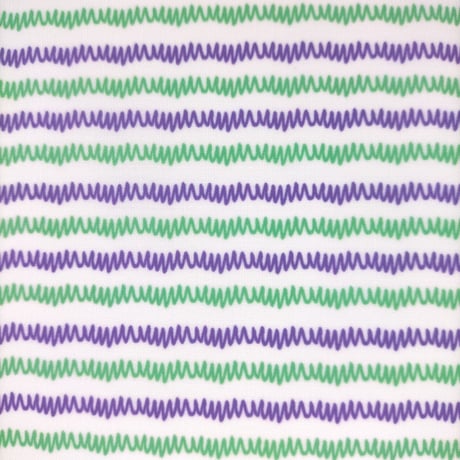 生地/ギザギザ（パープル×グリーン）/Pローン