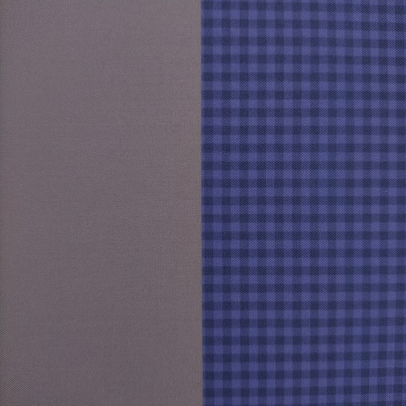 生地/ギンガムチェック（ブルー×グレー×グレー）/Pローン | NUIGOTO