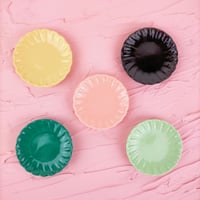 ミニチュア小物/くすみカラー丸皿（なみなみ）【5色展開】