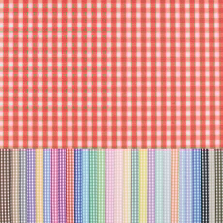 生地/定番ギンガムチェック柄【全28色】/Pローン