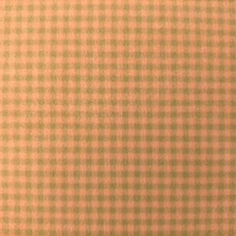 生地/ギンガムチェック（オレンジ×グリーン）/マイクロ起毛