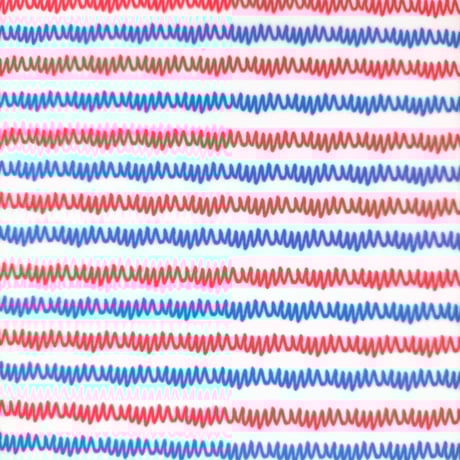 生地/ギザギザ（レッド×ブルー）/Pローン