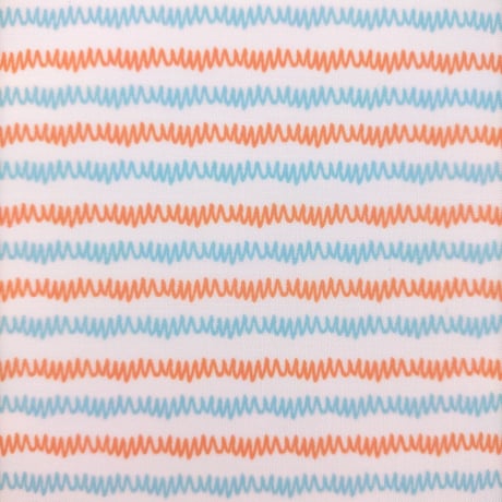生地/ギザギザ（オレンジ×ライトブルー）/Pローン