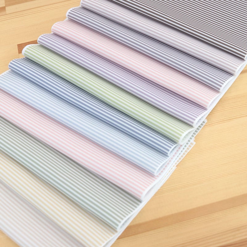 生地/くすみカラーシリーズ【ストライプ/全12色】/スムースニット