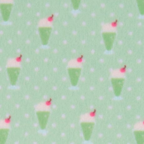 生地/クリームソーダ（メロンソーダ/整列モチーフ）柄/ぬい生地（ナイレックス/Pパイル）