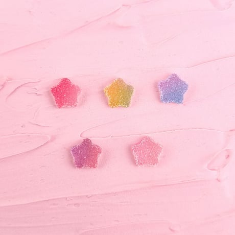 やわらか樹脂パーツ（シュガーグミ小/星）【5色展開】