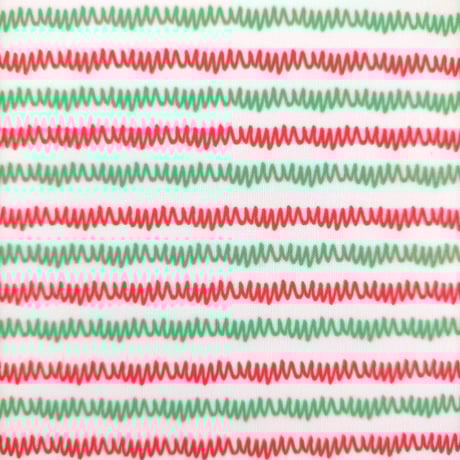 生地/ギザギザ（レッド×グリーン）/Pローン