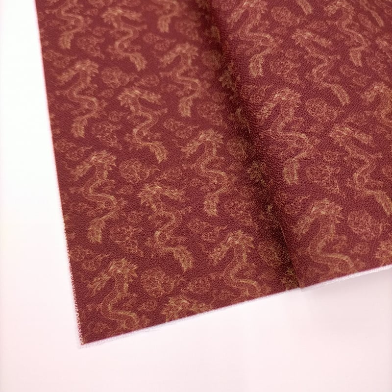 生地/チャイナ風（龍柄/赤系）/アムンゼン | NUIGOTO