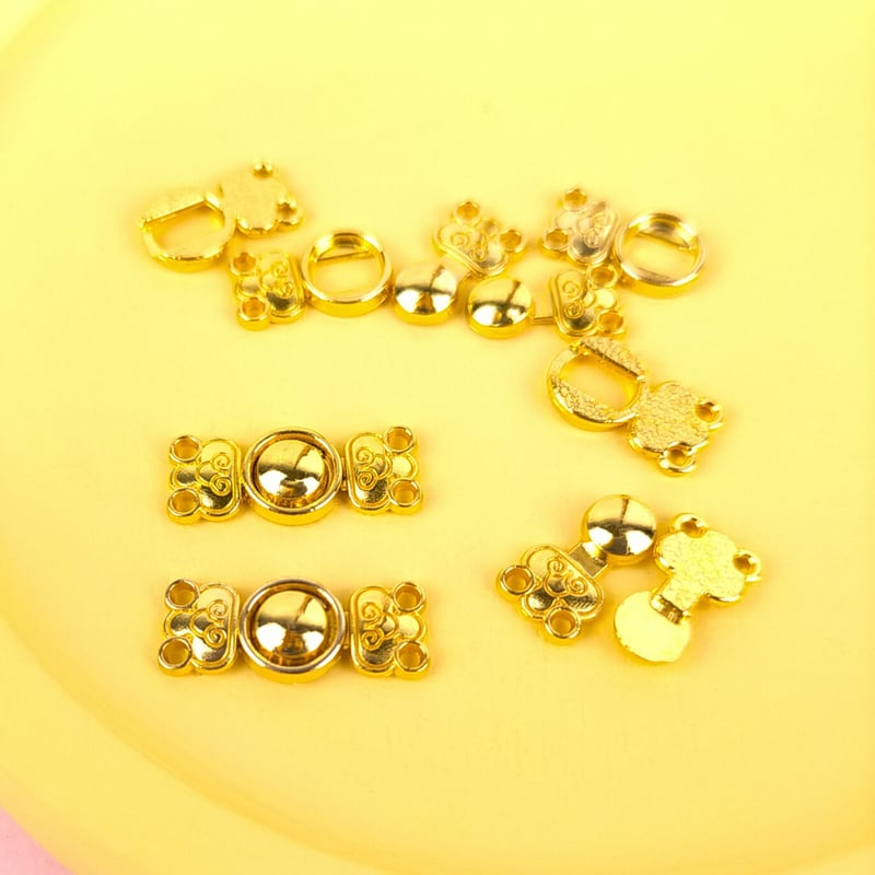 COALPORT お人形ボンチャイナ　2体 チャイナボタン 胡蝶 ビーズ付／ブラウン | 中国・台湾・香港