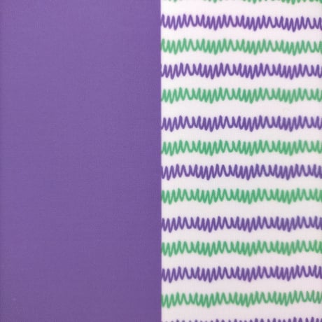 生地/ギザギザW（パープル×グリーン×パープル）/Pローン