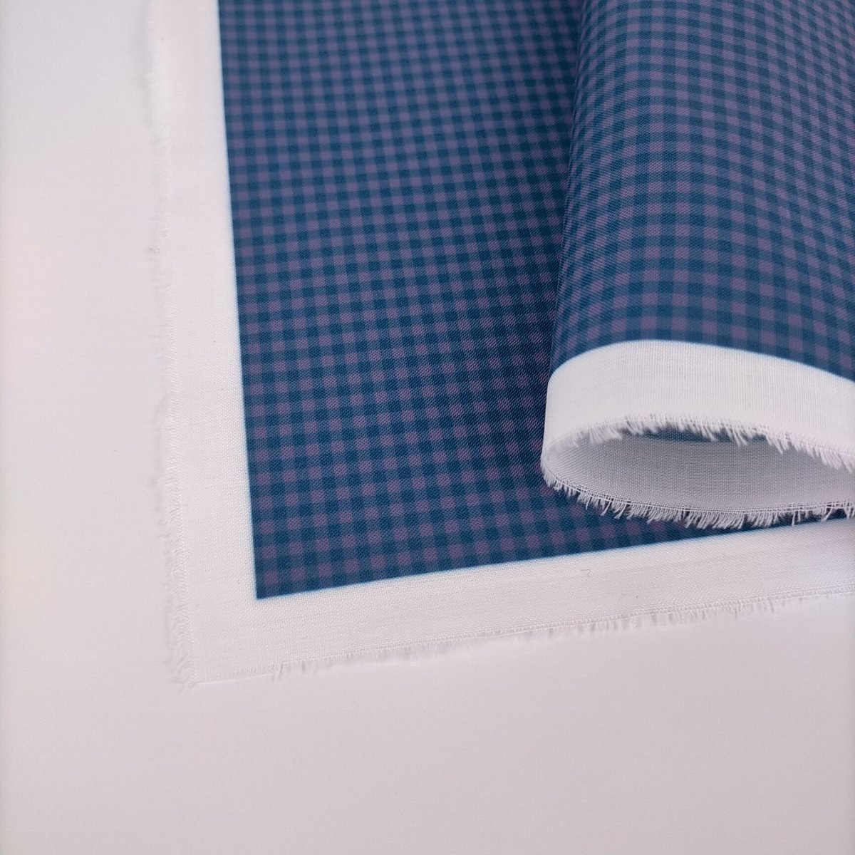 生地/ギンガムチェック（ネイビー×ピンク）/Pローン | NUIGOTO