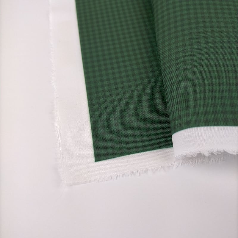 生地/ギンガムチェック（グリーン×グレー）/Pローン | NUIGOTO