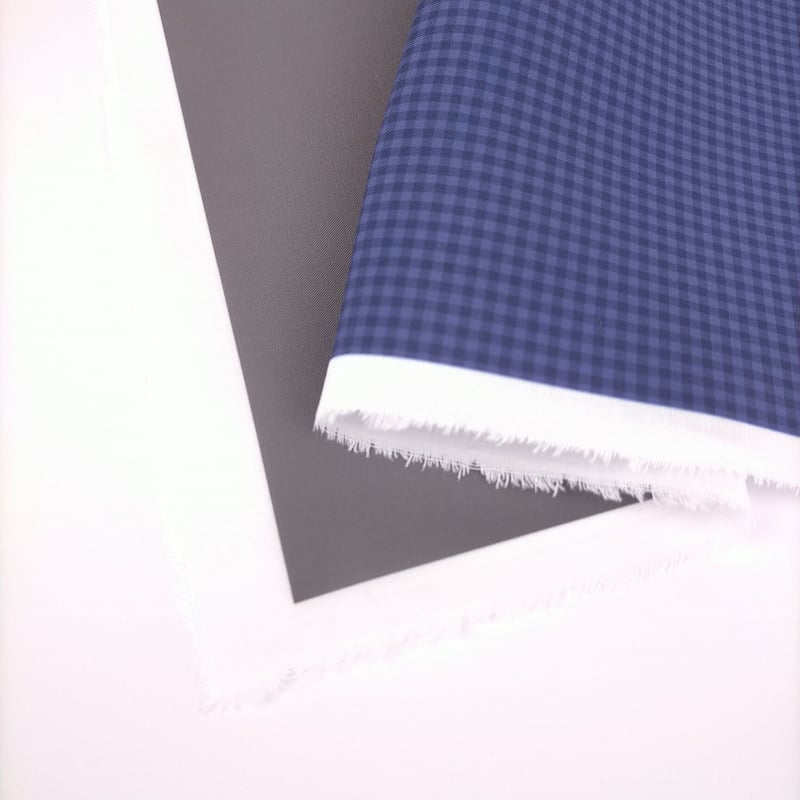 生地/ギンガムチェック（ブルー×グレー×グレー）/Pローン | NUIGOTO