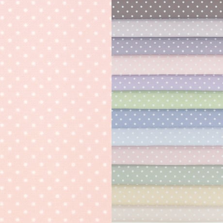 生地/くすみカラーシリーズ【水玉中/全12色】/ぬい生地（ナイレックス/Pパイル）
