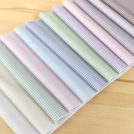 生地/くすみカラーシリーズ【チェック/全12色】/スムースニット
