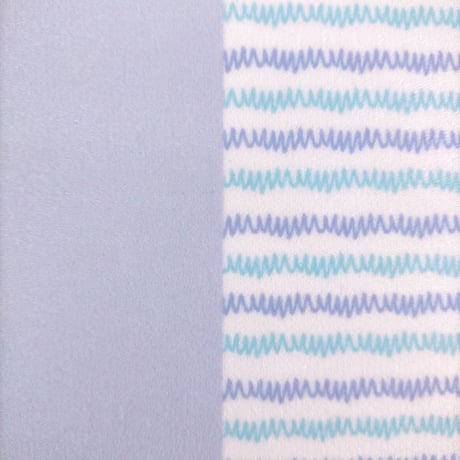 生地/ギザギザＷ（Lブルー×グレーブルー）/マイクロ起毛