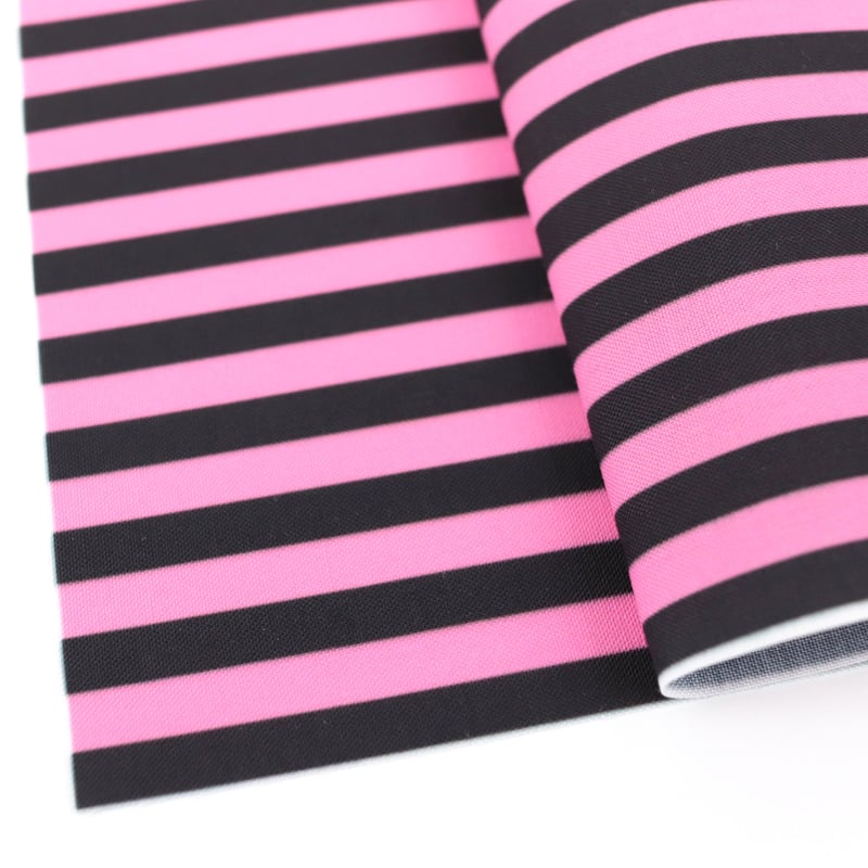 生地/太ボーダー（ピンク×ブラック）/Pローン | NUIGOTO