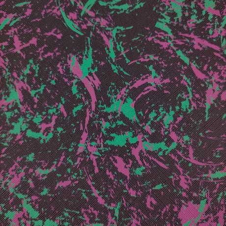 PVC合成皮革生地/ペイント柄（グリーン系）/PVC生地